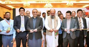 Federal Minister for Privatization, Board of Investment, and Communications Abdul Aleem Khan, along with Federal Minister for Commerce Jam Kamal Khan, inaugrated the 9th Pakistan Footwear, Material, and Machinery Show 2024.