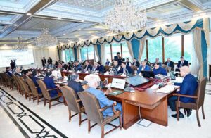 Prime Minister Muhammad Shehbaz Sharif chairs a meeting of the Federal Cabinet.
