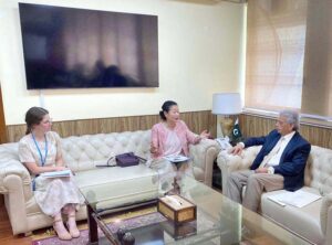 Ms. Coco Ushiyama, Representative and Country Director for WFP Pakistan called on Federal Minister for National Food Security and Research, Rana Tanveer Hussain