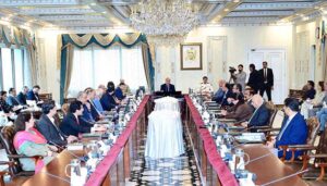 Prime Minister Muhammad Shehbaz Sharif chairs a meeting of the Federal Cabinet.