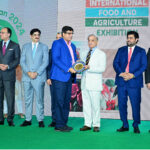 Prime Minister Muhammad Shehbaz Sharif presenting awards to the best performing exporters of the Food and Agriculture sector at the 2nd International Food & Agriculture Exhibition