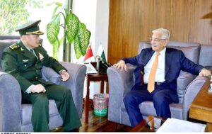 General Li Qiaoming, PLA Ground Forces Commander of China called on Federal Minister for Defence & Defence Production, Khawaja Mohammad Asif.