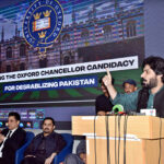 Central Youth President Pakistan Muslim League -Q, Kamran Saeed Usmani addressing a seminar: Oxford Exhibition Theme, Stop Using the Oxford Chancellor Candidacy for Destabilizing Pakistan