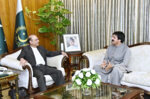 Governor Punjab, Sardar Saleem Haider Khan called on President Asif Ali Zardari at Aiwan-e-Sadr.