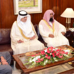 Imam Masjid Al-Nabvi (S.A.W) Sheikh Dr. Salah Mohammad M Al- Budair called on Speaker National Assembly Sardar Ayaz Sadiq at Parliament House