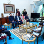 Guinness World Record holder Sufyan Mehsood along with his father Irfan Mehsood calls on Prime Minister Muhammad Shehbaz Sharif