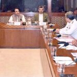 Senator Muhammad Abdul Qadir, Chairman Senate Standing Committee on Defence Production presiding over a meeting of the committee at Parliament House
