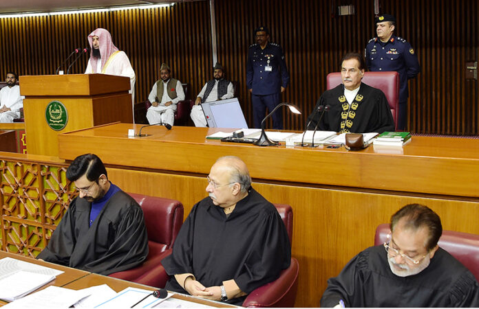 National Assembly Session starts with recitation of Imam Masjid Al-Nabvi (S.A.W) Sheikh Dr. Salah Mohammad M Al- Budair at Parliament House