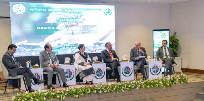 NDMA & Ministry of Climate Change & Environment Coordination organized a National Seminar on Climate & Disasters Risk Financing at NUTECH