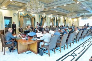 Prime Minister Muhammad Shehbaz Sharif chairs a meeting of the Federal Cabinet.