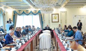 Prime Minister Muhammad Shehbaz Sharif chairs a meeting of the Federal Cabinet.