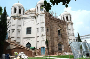 Restoration and construction work is underway at Anarkali Tomb to preserve its beauty in the provincial capital