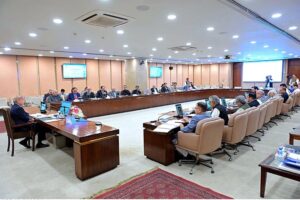 Prime Minister Muhammad Shehbaz Sharif chairs a meeting of the Federal Cabinet.