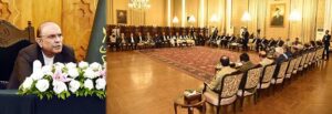 President Asif Ali Zardari speaking to a delegation of the Federation of Pakistan Chambers of Commerce & Industry, comprising of businessmen and office-bearers of 40 regional business associations, led by Gohar Ejaz, at Aiwan-e-Sadr.