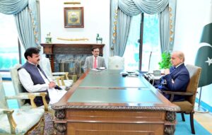 Member of the National Assembly Rana Mubashar Iqbal calls on Prime Minister Muhammad Shehbaz Sharif.