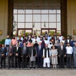 Islamic Scholars from Afghanistan and various universities from all over Pakistan posing group photo with Mr. Justice Syed Mansoor Ali Shah, Judge Supreme Court of Pakistan, at the Federal Judicial Academy