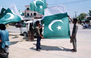 Patriotic citizens are enthusiastically buying national flags to express their love and emotions for the state while celebrating Independence Day.