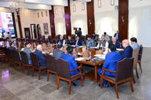 Prime Minister Muhammad Shehbaz Sharif chairing a review meeting regarding Pakistan Polio Eradication Program