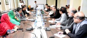 Minister for Power Sardar Awais Ahmed Khan Leghari in a meeting with MQM delegation.