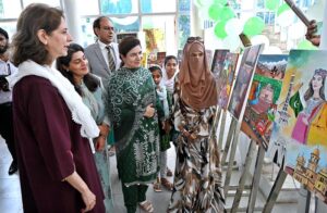 Secretary Information Ms. Ambreen Jan inaugurates the Painting Competition and Exhibition organized by Directorate of Electronic Media and Publications to commemorate 78th Independence Day of Pakistan.