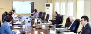 Federal Minister for Finance & Revenue, Senator Muhammad Aurangzeb chairing a meeting of the Cabinet Committee on State-Owned Enterprises (CCoSOEs).