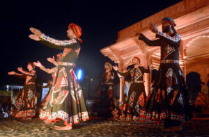 Artists Performing on stage during Mango Festival organized by authority of Walled City.