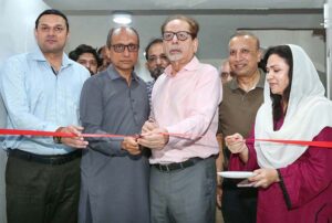 Provincial Local Government Minister Saeed Ghani and Arts Council President Muhammad Ahmad Shah inaugurating a photo exhibition on the occasion of "Day of Exploitation - Jammu and Kashmir" at Arts Council of Pakistan.