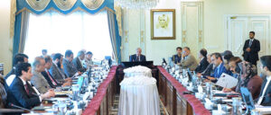 Prime Minister Muhammad Shehbaz Sharif chairs a meeting of the Federal Cabinet.