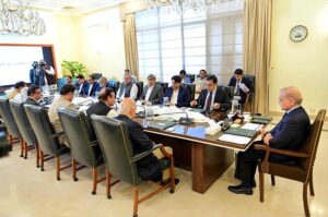 Prime Minister Muhammad Shehbaz Sharif chairs a review meeting regarding Jinnah Medical Complex.