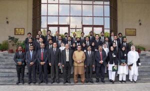 Trainee lawyers from Quetta in group photo with Hon'ble Mr Justice Shahid Bilal Hassan at the Federal Judicial Academy.