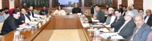 Senator Palwasha Mohammad Zai Khan, Chairperson Senate Standing Committee on Information Technology and Telecommunication presiding over a meeting of the committee at Parliament House
