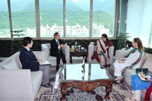 Ambassador of Republic of Korea Mr. Park Kijun called on Minister of State for IT and Telecommunication Ms. Shaza Fatima Khawaja in Federal Capital.