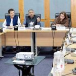 Senator Saifullah Abro, Chairman Senate Standing Committee on Economic Affairs presiding over a meeting of the committee at Parliament Lodges