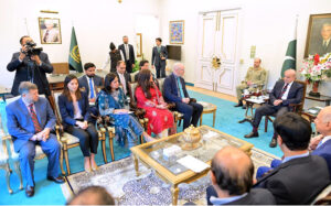 A delegation of Meta calls on Prime Minister Muhammad Shehbaz Sharif.