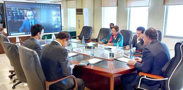 Federal Minister for Finance and Revenue, Senator Muhammad Aurangzeb, in a virtual meeting with Dr. Adnan Chilwan, Group CEO of Dubai Islamic Bank, to discuss Pakistan’s economic trajectory and explore potential avenues for increased investment in the country