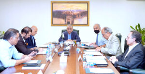 Federal Minister for Privatization, Board of Investment and Communications, Abdul Aleem Khan presides the 223rd meeting of Privatisation Commission Board.