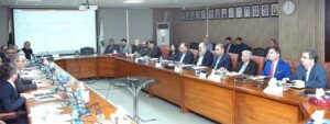Turkish Ambassador, Dr. Mehmet Pacaci & Business Heads in a meeting with Federal Minister for Board of Investment, Abdul Aleem Khan. Federal Minister for Commerce Jam Kamal Khan, Federal Minister for Industries and Production, Rana Tanveer Hussain and Federal Minister for Petroleum, Dr. Musadik Malik is also present on the occasion
