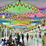 An inner view of Data Darbar decorated in connection with 981 Urs Celebration of Data Ali Hajveri(RA)