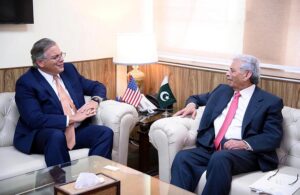 H.E Donald Armin Blome, Ambassador of the United States of America to Pakistan calls on Federal Minister for National Food Security and Research Rana Tanveer Hussain.