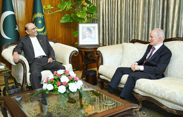 The Ambassador of Greece in Pakistan, Mr Konstantinos Moatsos, paid a farewell call on President Asif Ali Zardari, at Aiwan-e-Sadr
