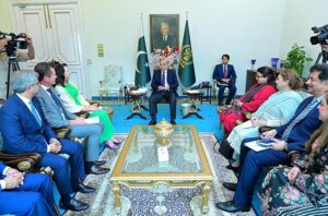 A delegation of GSM Association calls on Prime Minister Muhammad Shehbaz Sharif.