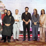 DIG Mehboob Aslam Lillah and Chairperson Almarah Foundation Miss Sofia in group photo with social workers and artists during the fund raising program for Orphan Children organized by Almarah Foundation