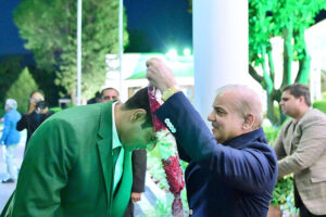 Prime Minister Muhammad Shehbaz Sharif hosted a banquet in honor of Olympic Gold Medalist Arshad Nadeem, his Family and other Olympians and national athletes at the Prime Minister's House