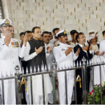 Mayor Karachi, Barrister Murtaza Wahab offers Dua after laying floral wreath on behalf of the people at Mazar e Quaid on the Independence Day of Pakistan