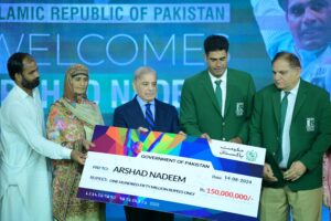 PM announces Rs150mn award, initiatives to recognize Olympian Arshad Nadeem’s achievement