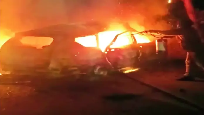 car burnt