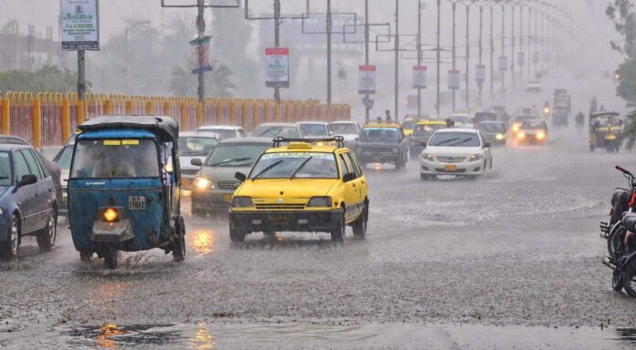 torrential rain