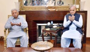 Prime Minister Muhammad Shehbaz Sharif offers Fateha for late Rana Afzal Hussain, brother of Rana Tanveer Hussain, Federal Minister
