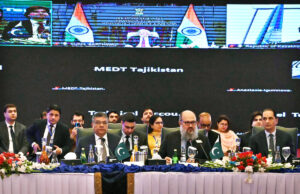 Federal Minister for Commerce, Jam Kamal Khan addresses the 23rd meeting of the Ministers of the Member States of the SCO ‘Responsible for Foreign Economic and Trade Activities’.