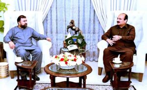 Chairman Prime Minister's Youth Programme Rana Mashhood Ahmed Khan in a meeting with Chief Minister Balochistan Mir Sarfaraz Buggti.